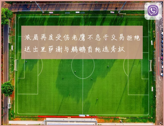 浓眉再度受伤老鹰不急于交易拒绝送出里萨谢与鹈鹕首轮选秀权